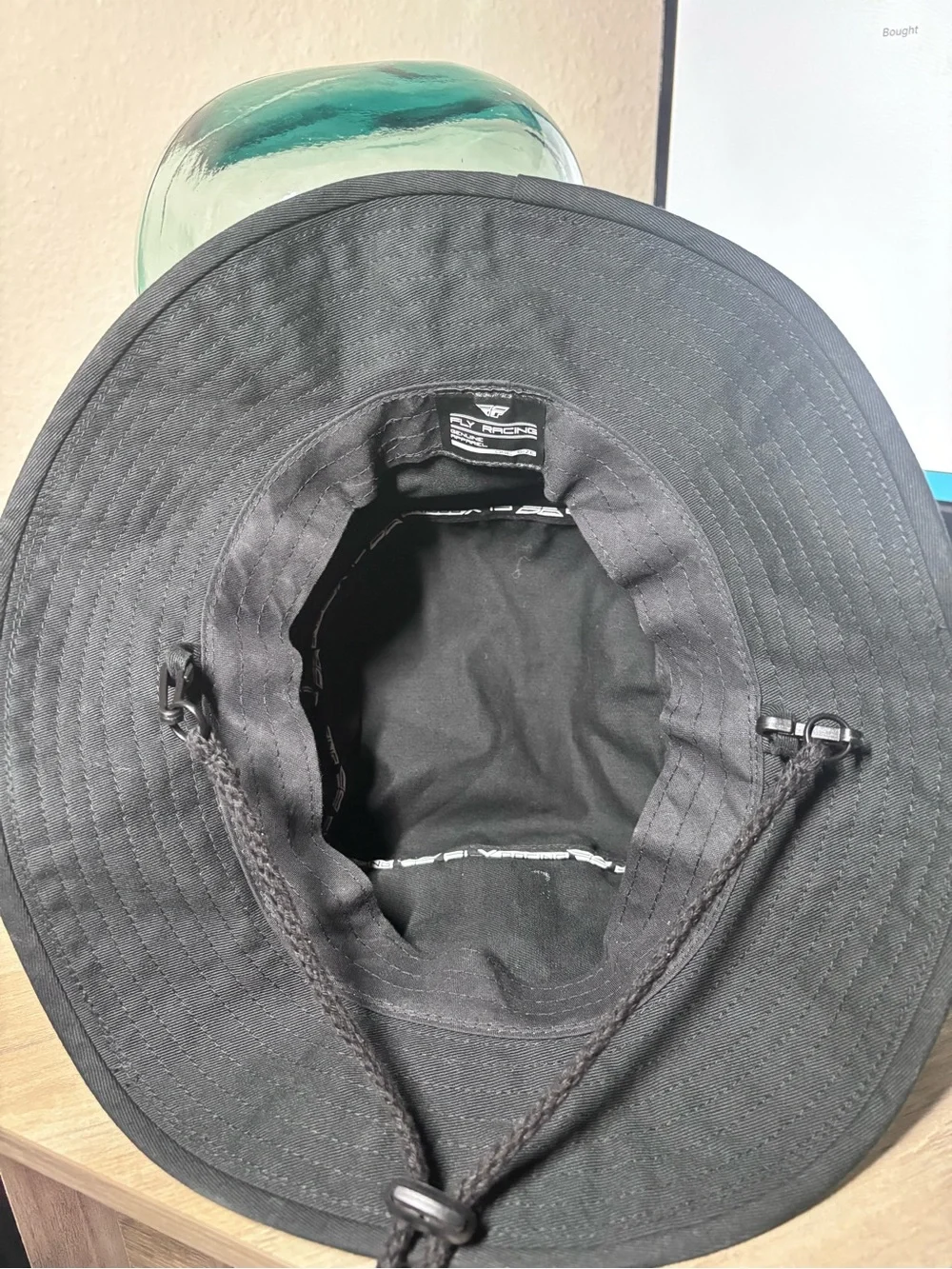 FLY Racing Black Bucket Hat with Adjustable Drawstring